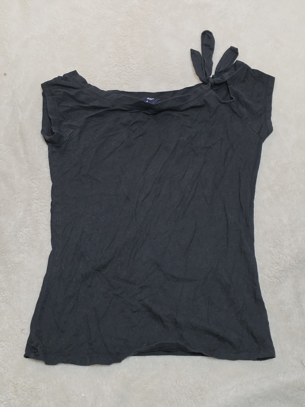 .GAP Black Shoulder-Tie Tank Top